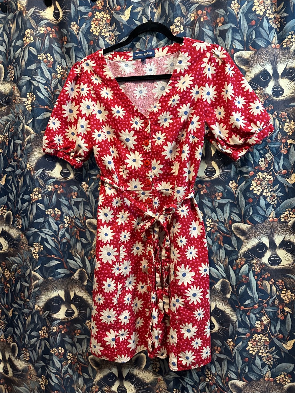 Princess Highway Red Daisy Dress AUS 12 US 8